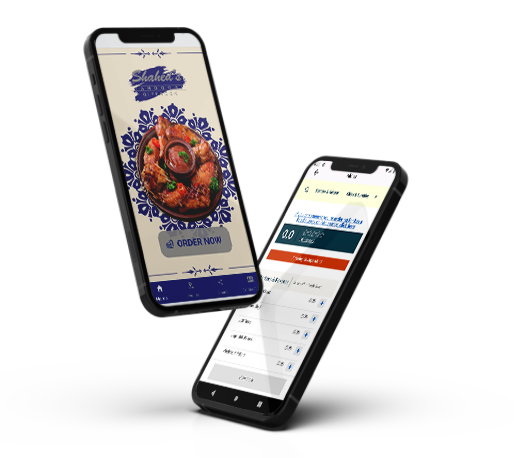 Shahed’s Tandoori Giffnock app mockup